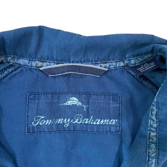 Tommy Bahama Men's Cotton Blend Blue Pullover 1/4 Zip Sweatshirt Size Large - Picture 5 of 6